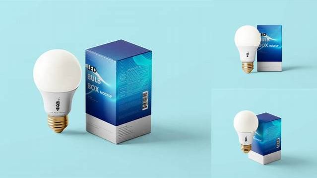 6797+ Led Bulb Packaging Design Psd Mockup PSD