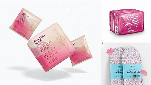 6803+ Sanitary Pad Mockup Free Creative Design Mockup