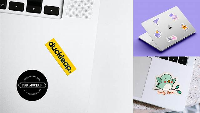 681+ Laptop Sticker Mockup Free For Free Download