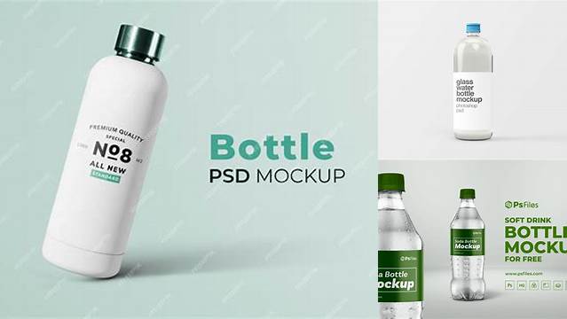 6811+ 500ml Bottle Mockup Modern Design PSD