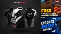 6819+ Jersey Esport Mockup Free Mockup PSD