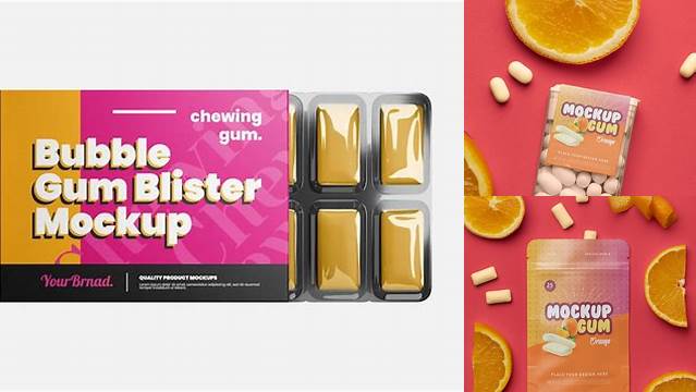 6820+ Bubble Gum Mockup High-Quality PSD Files