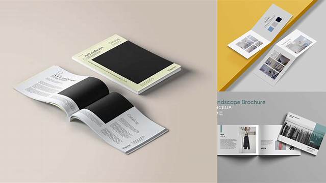 6832+ Free A4 Landscape Brochure Mockup PSD Free Download