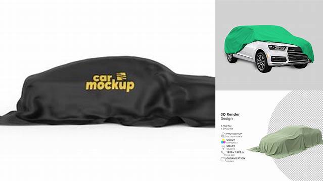 6842+ Car Cover Mockup Premium Design Freebie