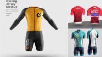 6846+ 3d Cycling Jersey Mockup Free Smart Object PSD