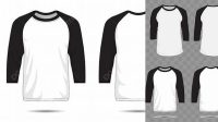 6849+ Mockup Kaos Raglan Depan Belakang PSD for Free