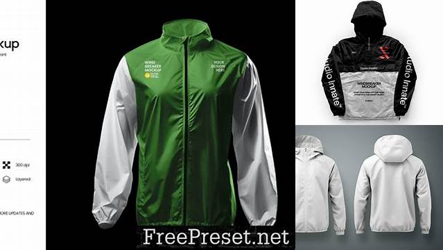 6857+ Windbreaker Jacket Mockup Free Free PSD