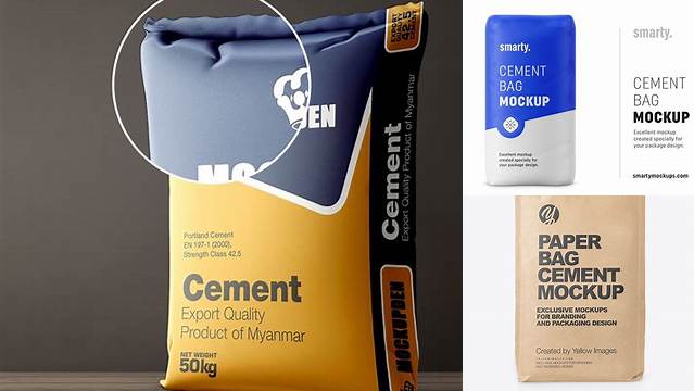 6862+ Cement Bag Mockup Free Psd Best for Showcase