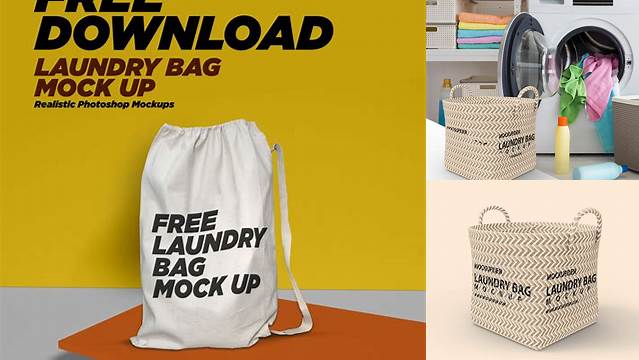 6869+ Laundry Bag Mockup For Free Download