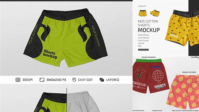 6875+ Cotton Shorts Mockup Free Easy Editable