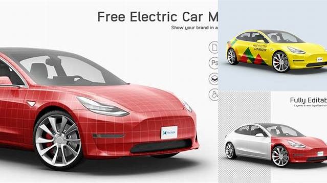 688+ Tesla Mockup Smart PNG Image