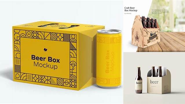 6883+ Beer Box Mockup Free Easy Editable