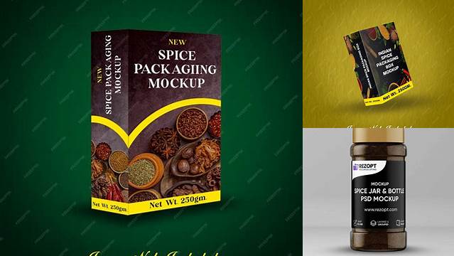 6893+ Spice Box Mockup Easy Editable