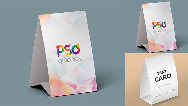 6898+ Tent Card Mockup Fully Editable PSD Template