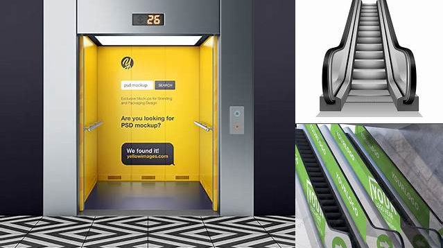 6903+ Escalator Mockup Free PSD Download