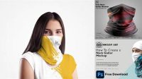 6941+ Neck Gaiter Mockup Free Layered Photoshop Template