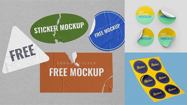 6943+ Sticker Mockup Free Creative PSD Resources