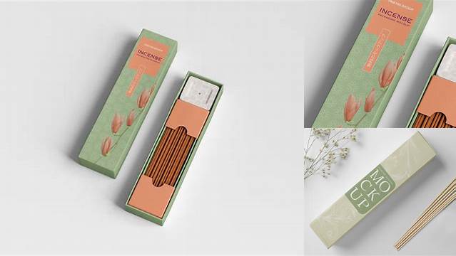 6947+ Incense Sticks Box Mockup PSD Download