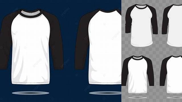 6947+ Mockup Kaos Raglan Depan Belakang Easy-to-Edit PSD