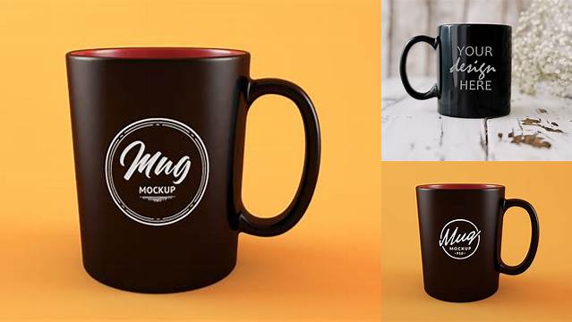 695+ Black Mug Mockup Free Digital Download