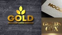 6957+ 3d Gold Logo Mockup Psd Free Download Creative Design File