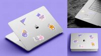 6964+ Laptop Sticker Mockup Psd Free Mockup PSD Free Download