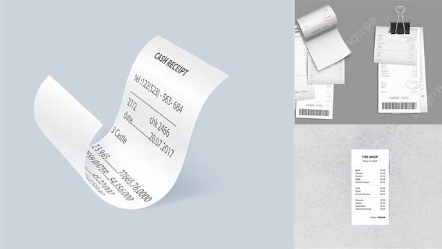 6969+ Receipt Mockup Free Smart PNG Image