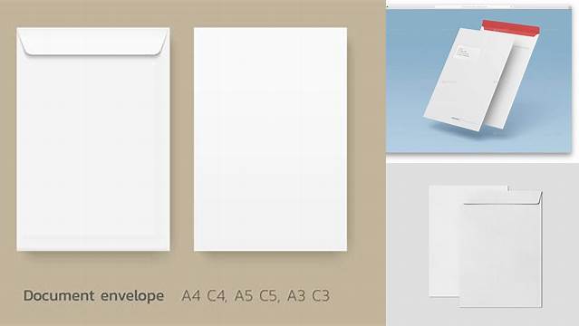 6992+ Mockup Envelope A4 Smart PNG Image