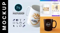 6994+ Mockup Taza Online High-Resolution PSD Download