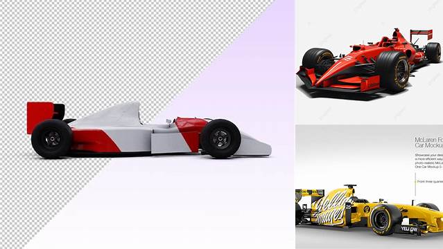 7003+ F1 Car Mockup Psd Free Smart PNG Image