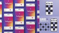 7004+ Instagram Grid Mockup Include TIFF