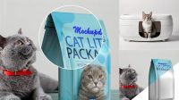 7023+ Cat Litter Mockup Editable Photoshop File