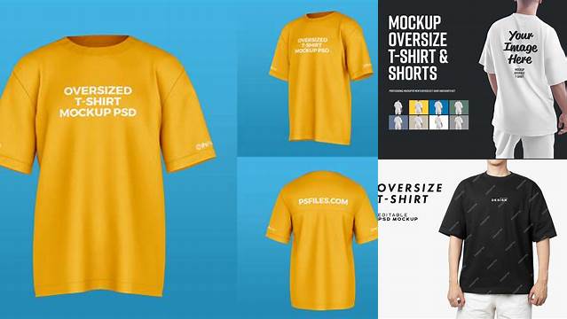 7024+ Mockup T Shirt Oversize Smart Layer PSD