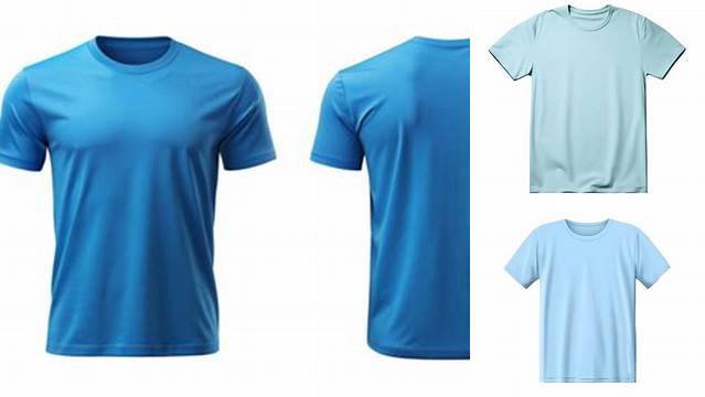 7025+ Mockup Kaos Biru Muda Free Editable PSD