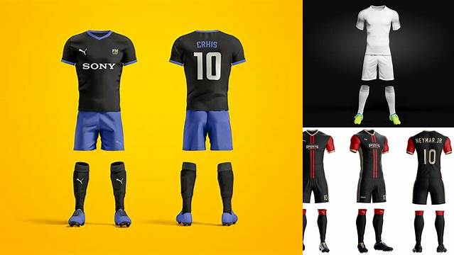 7029+ Football Kit Template Psd Smart PNG Image