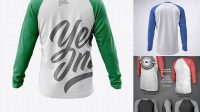 703+ Raglan Long Sleeve Mockup Free Fully Layered Photoshop Freebie