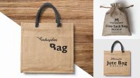 7034+ Jute Bag Mockup Free Download PSD Download