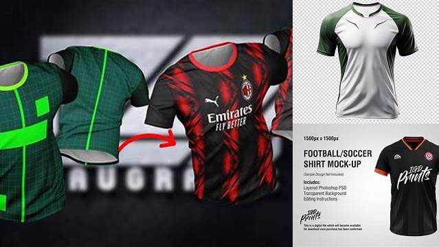 7040+ Mockups Camisetas De Futbol Smart PNG Image