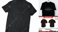 7051+ Mockup Kaos Hitam Fully Layered Photoshop Freebie