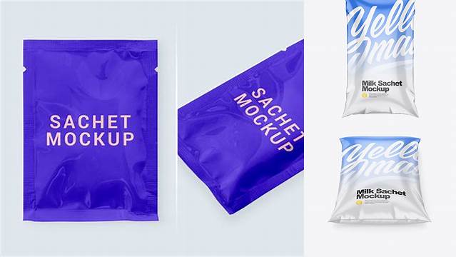 7057+ Milk Sachet Mockup Free PSD