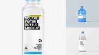 7062+ Square Water Bottle Mockup PSD File for Designers