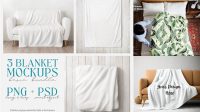 7069+ Blanket Mockup Free Include TIFF