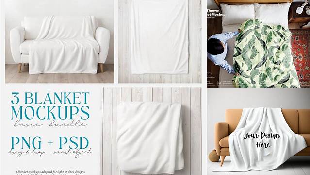 7069+ Blanket Mockup Free Include TIFF