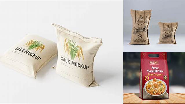 7069+ Rice Bag Mockup Exclusive Free PSD