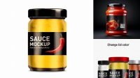 7077+ Sauce Jar Mockup Free Creative Layered Design File