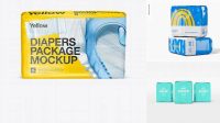 7083+ Diaper Packaging Mockup Free PSD File Download