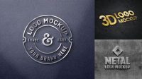 7083+ Metal Logo Mockup Psd Free PSD