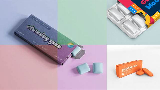 7084+ Chewing Gum Packaging Mockup Free Easy Editable