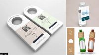 7085+ Bottle Neck Tag Mockup Smart PNG Image