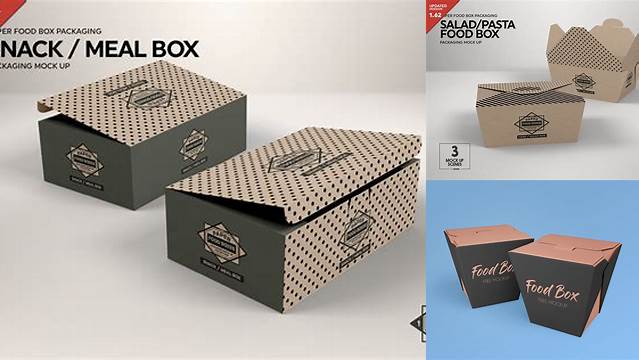 7107+ Paper Food Box Mockup Free Layered PSD File